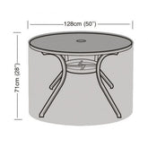 Worth Gardening 4-6 Seater Round Table Cover Black