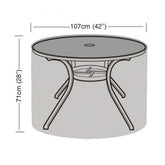 Worth Gardening 4 Seater Round Table Cover Black