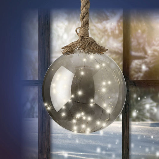 Micro LED Large Hanging Glass Ball Light 20cm