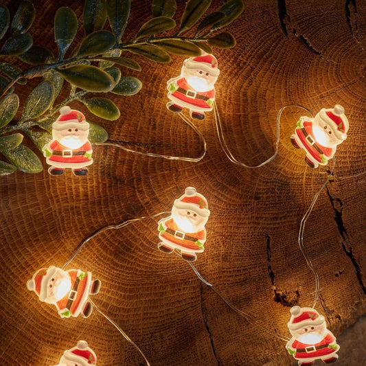 Santa String Lights - Set of 20