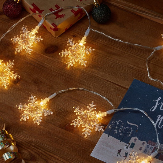 Snowflake String Lights - Set of 20