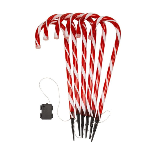 CandyCane Stakes - Set of 6 Stake Lights