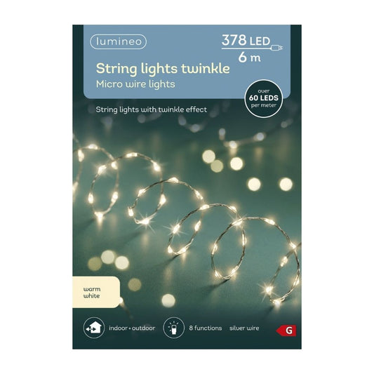 Micro LED Twinkle Lights 378 LEDs Warm White