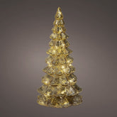 21cm Gold Micro LED Glass Tree Light Warm White