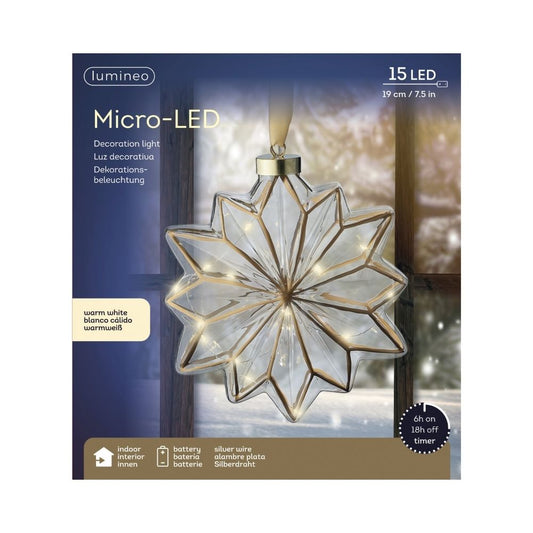 Micro LED Hanging Glass Flower Light