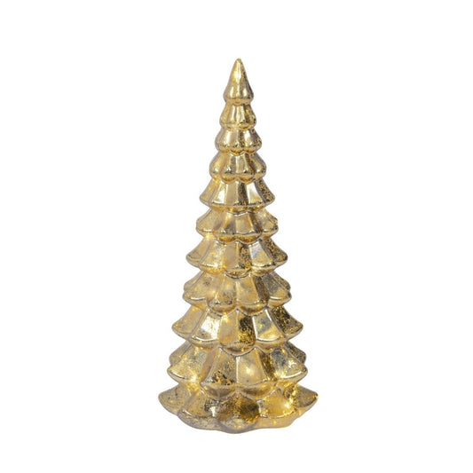 32cm Gold Micro LED Glass Tree Light Warm White