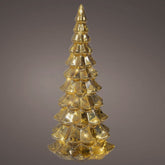 32cm Gold Micro LED Glass Tree Light Warm White