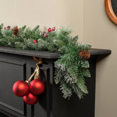 Frosted Windham Garland 2.7m Snow-Effect Christmas Garland