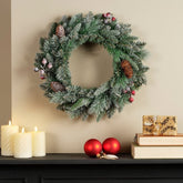Snowy Windham Spruce Christmas Wreath 50cm