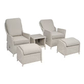 Antigua Reclining Lounge Set Pearl/Oatmeal