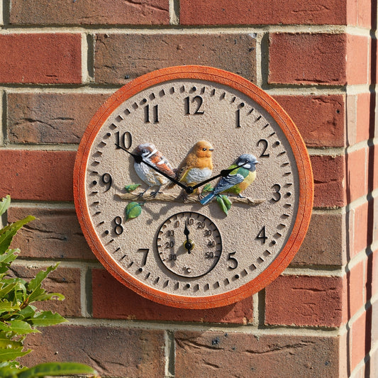 BirdWood Wall Clock 12"