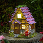 Elvendon Fairy FlowerLodge Lit Solar Powered House