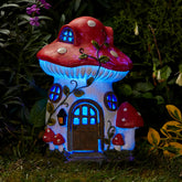 Elvendon Mush-Room Lit Solar Fairy House