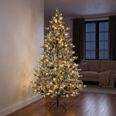 Everlands Allison Pine Snowy Pre-Lit Artificial Christmas Tree with 430 LEDs 7ft (210cm)