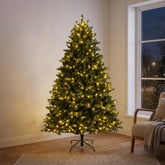 Everlands Freiburg Pine Pre-Lit Artificial Christmas Tree with 600 Nostalgic LEDs 7ft (210cm)