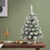Everlands Imperial Snowy Artificial Mini Christmas Tree in Jute Bag 60cm