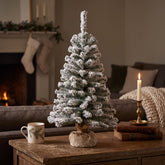 Everlands Imperial Snowy Artificial Mini Christmas Tree in Jute Bag 90cm