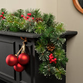 Everlands Ipswich Frosted Artificial Christmas Garland with Pinecones 2.7m