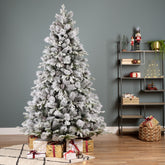 Everlands Lausanne Fir Snowy Artificial Christmas Tree with Pinecones 6ft (180cm)