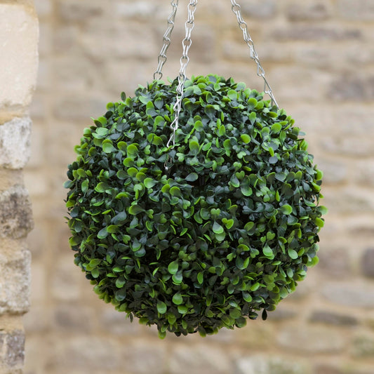 Faux Décor Boxwood Hanging Topiary Ball 30cm