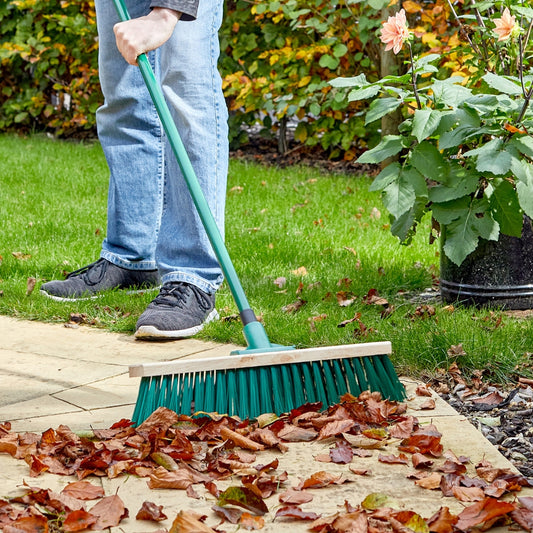 Garden Broom with Metal Handle 45cm