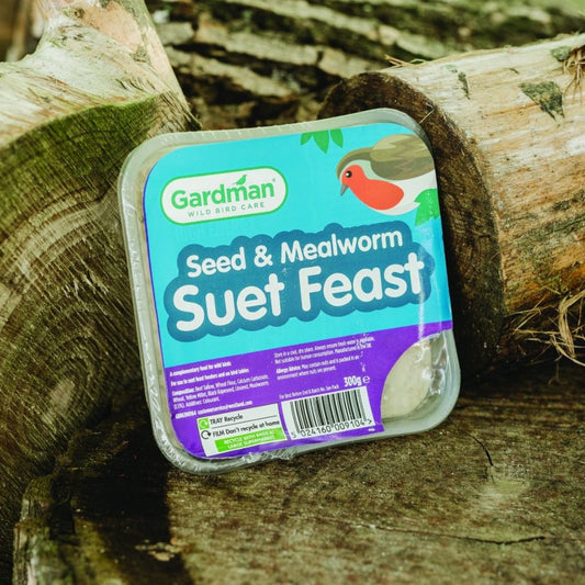 Gardman Seed & Mealworm Suet Feast Bird Food 300g