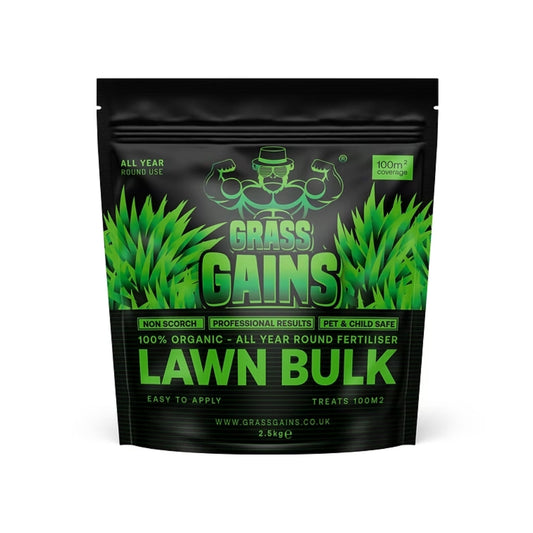Grass Gains Organic Lawn Bulk Fertiliser Black Edition 100m2