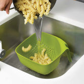 Joseph Joseph Square Colander Stackable Green