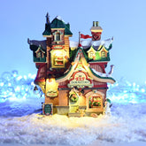 LEMAX Santa's Elf Dormitory Lit Building