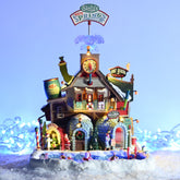LEMAX Santa’s Hot Springs Oasis Lit Building