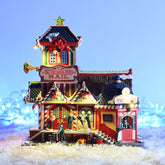 LEMAX Wonderland Rail Train Station Lit Building