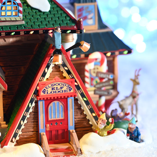 Lemax Elwood’s Elf Lodge Lighted Building
