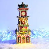 Lemax The Village Square Clock Tower Lighted Building