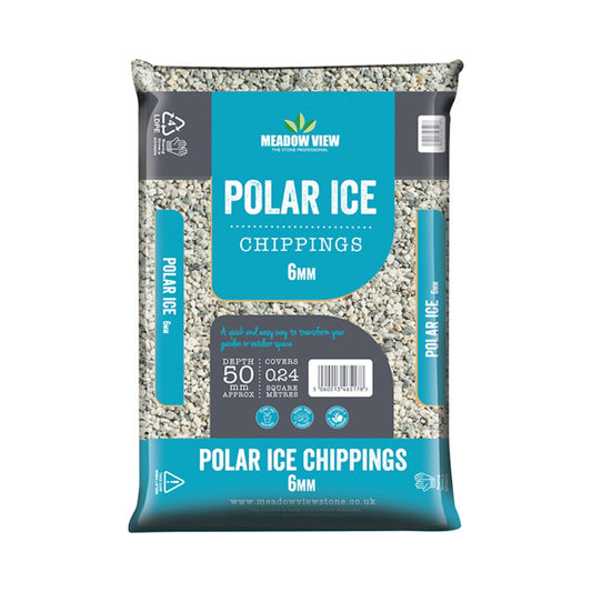 Meadow View Polar Ice 6mm Decorative Garden Chippings