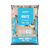 Meadow View White Cobbles 50-75mm Decorative Garden Cobbles