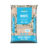 Meadow View White Pebbles 20-40mm Decorative Garden Pebbles