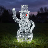 NOMA 1m Spun Acrylic Dickensian Snowman with 120 LEDs