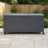 NOVA Large Proteus Metal Storage Box with Wheels Graphite Grey