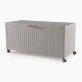 NOVA Large Proteus Metal Storage Box with Wheels Pebble