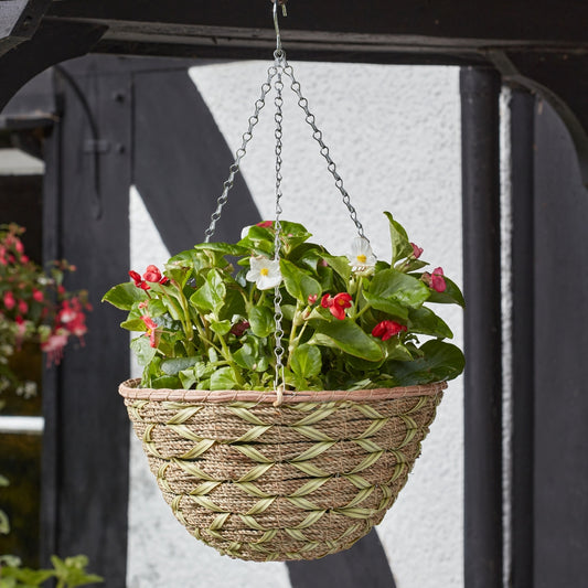 Smart Garden 14" Woodland Faux Rattan Hanging Basket