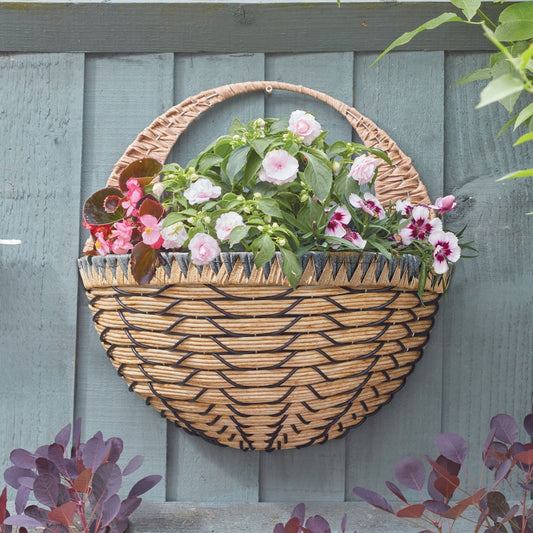 Smart Garden 16" Savanna Faux Rattan Wall Basket