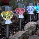 Smart Solar Crystal Stake Light 4pc Carry Pack