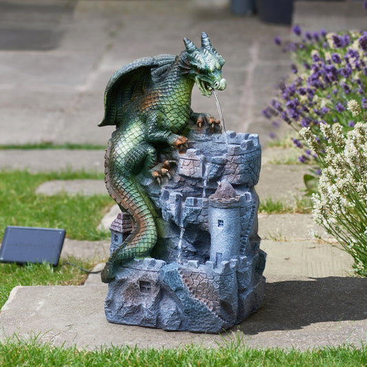 Smart Solar Dragon's Keep Cascade Water Feature