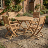 Sussex Wooden Folding 4 Seat Garden Dining Set