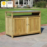 Terraza Outdoor Kitchen Double Unit with Stainless Steel Worktop