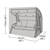 Worth Gardening 2 Seater Swing Seat Cover Black