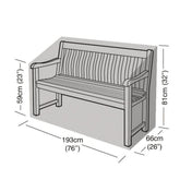 Worth Gardening 3-4 Seater Bench Cover Black