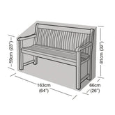 Worth Gardening 3 Seater Bench Cover Black