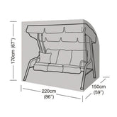 Worth Gardening 3 Seater Swing Seat Cover Black