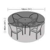 Worth Gardening 4-6 Seater Round Furniture Set Cover Black